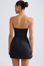Oh Polly Haisley Robe Bustier Noire Satin Corset