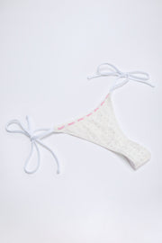 Oh Polly Swim Vernazza bas de bikini blanc broderie thong