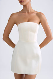 Oh Polly Haisley Robe Bustier Ivoire Satin Corset