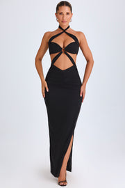 Oh Polly Bethania robe maxi noire dos nu fente