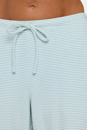 Oh Polly Ribbed Jersey Low-Rise Pantalon Menthe Rayé Taille Basse