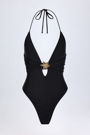 Oh Polly Swim Bahari maillot noir découpé licou