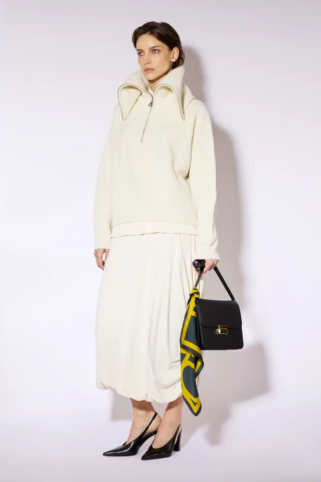 Liviana Conti Evadne pull femme pomice cachemire côtelé