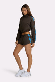 Oh Polly Woven Track Shorts short tissé Truffle poches
