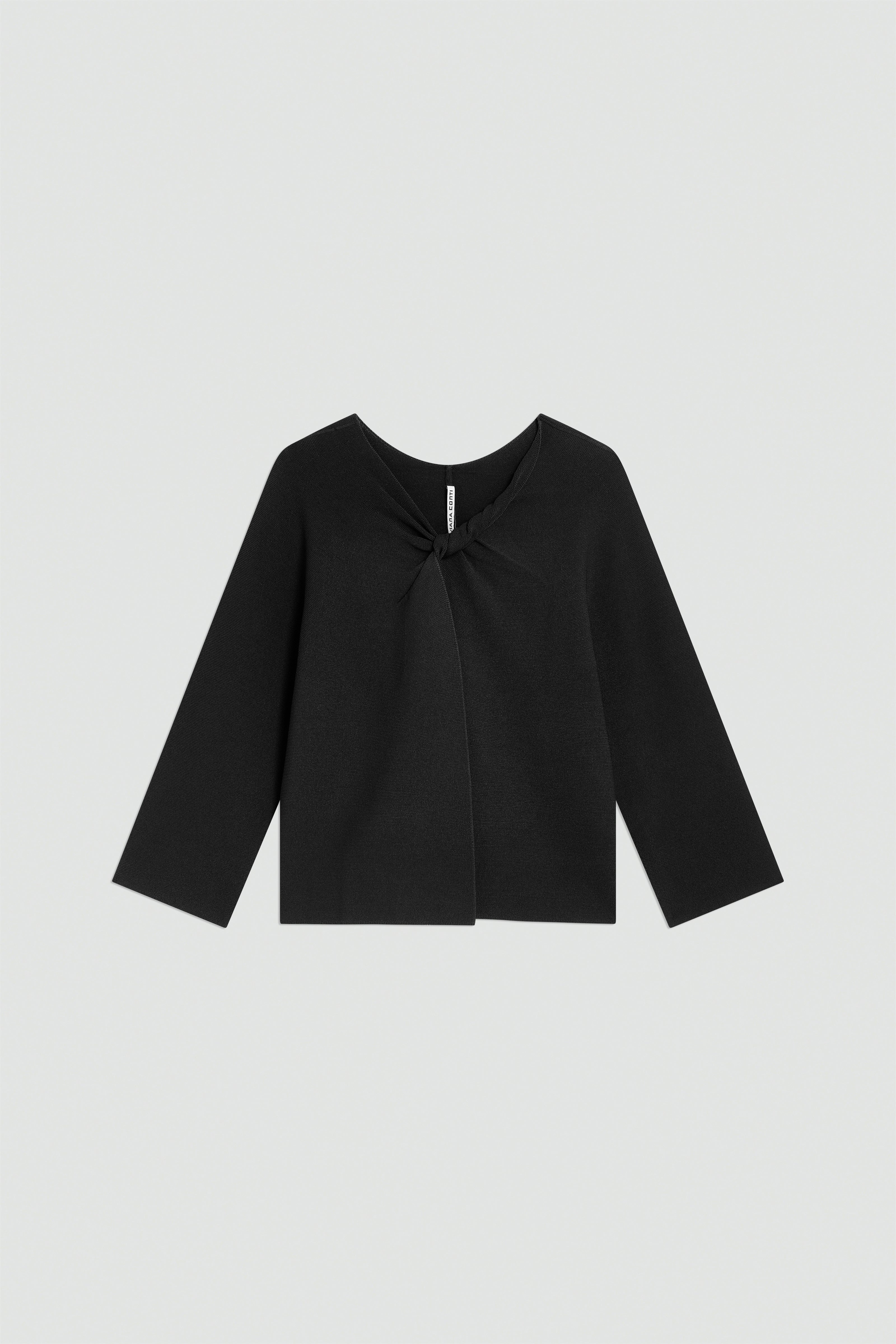 Liviana Conti Paula F6SA18 pull col V viscose noir