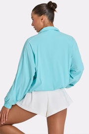 Oh Polly Bo+Tee veste survêtement aqua oversize