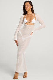 Oh Polly Dresses Talisa robe maxi blanche taille S