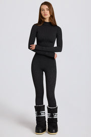 Oh Polly legging thermique léopard noir taille haute