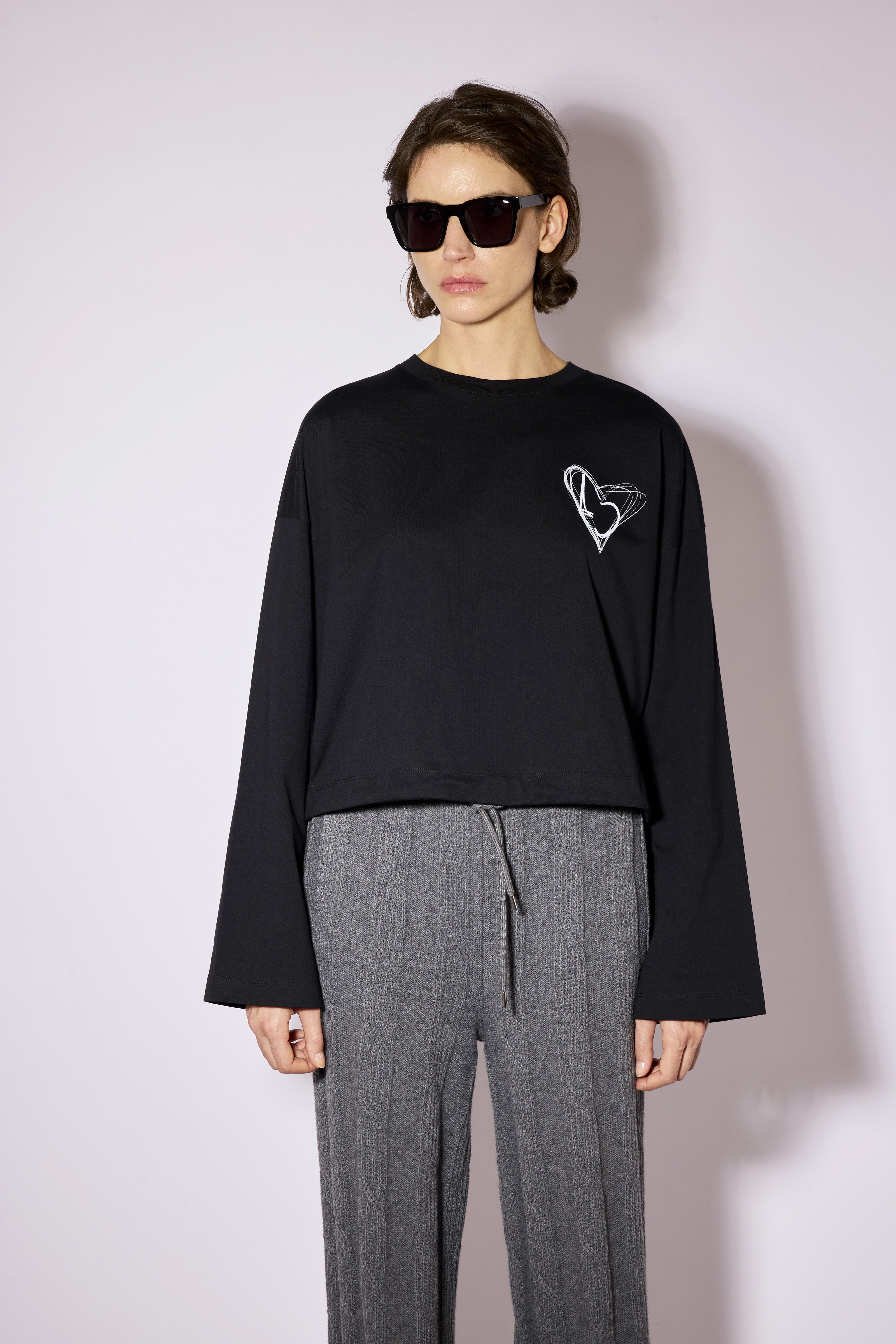 Liviana Conti Vera t-shirt femme noir crop