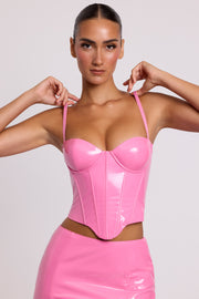 Oh Polly Tops Cassandra crop top rose vinyle armature