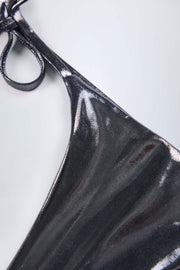 Oh Polly Swim Bas Bikini Tierra Silver Chrome String