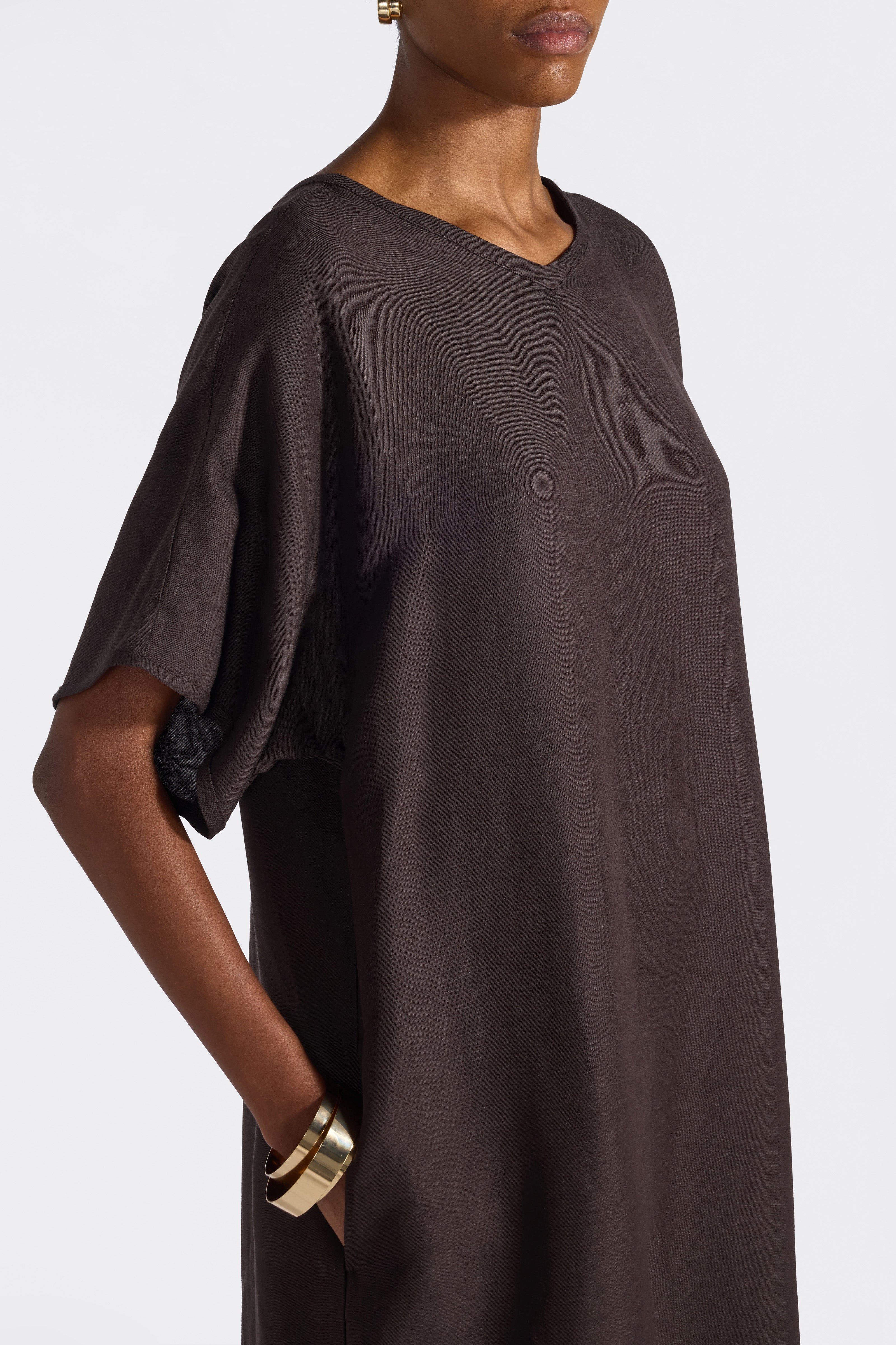 Liviana Conti Natalie robe midi fondente 40 viscose-lin