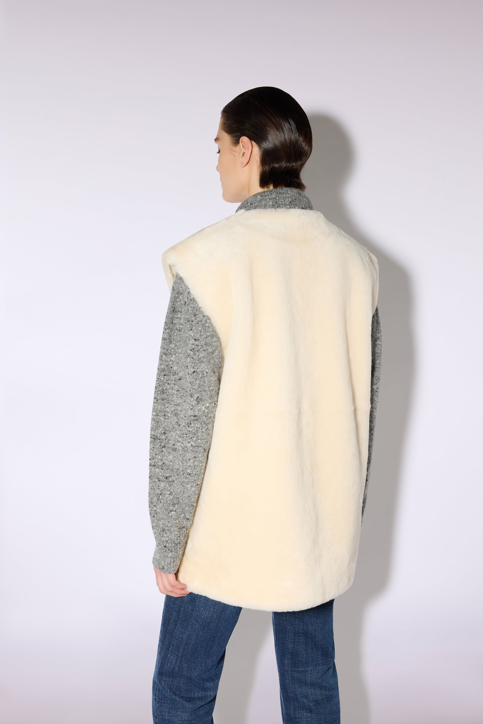 Liviana Conti Verlain gilet tailleur sans manches naturel
