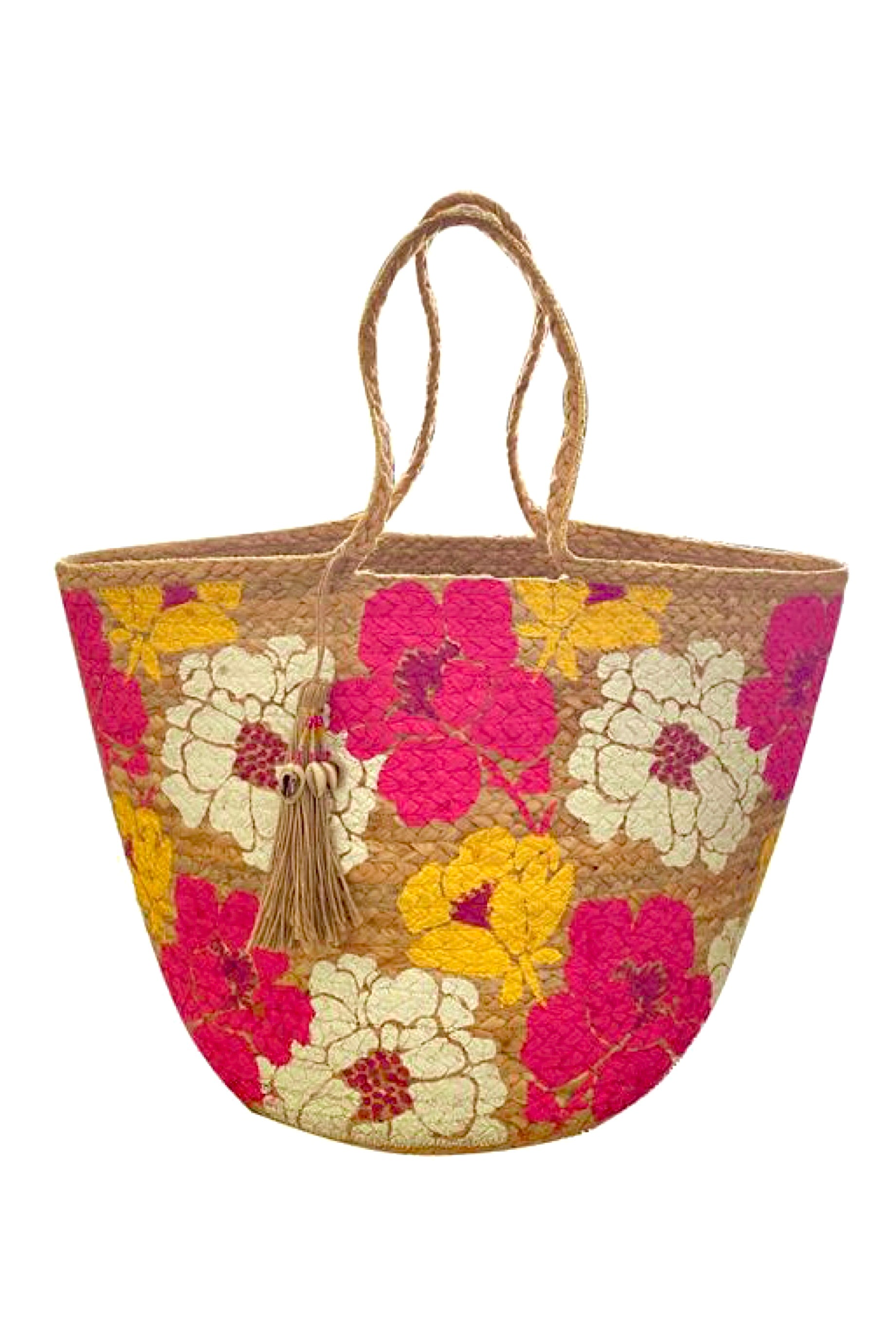 Chicosoleil Magnolia Big panier jute sable grand format