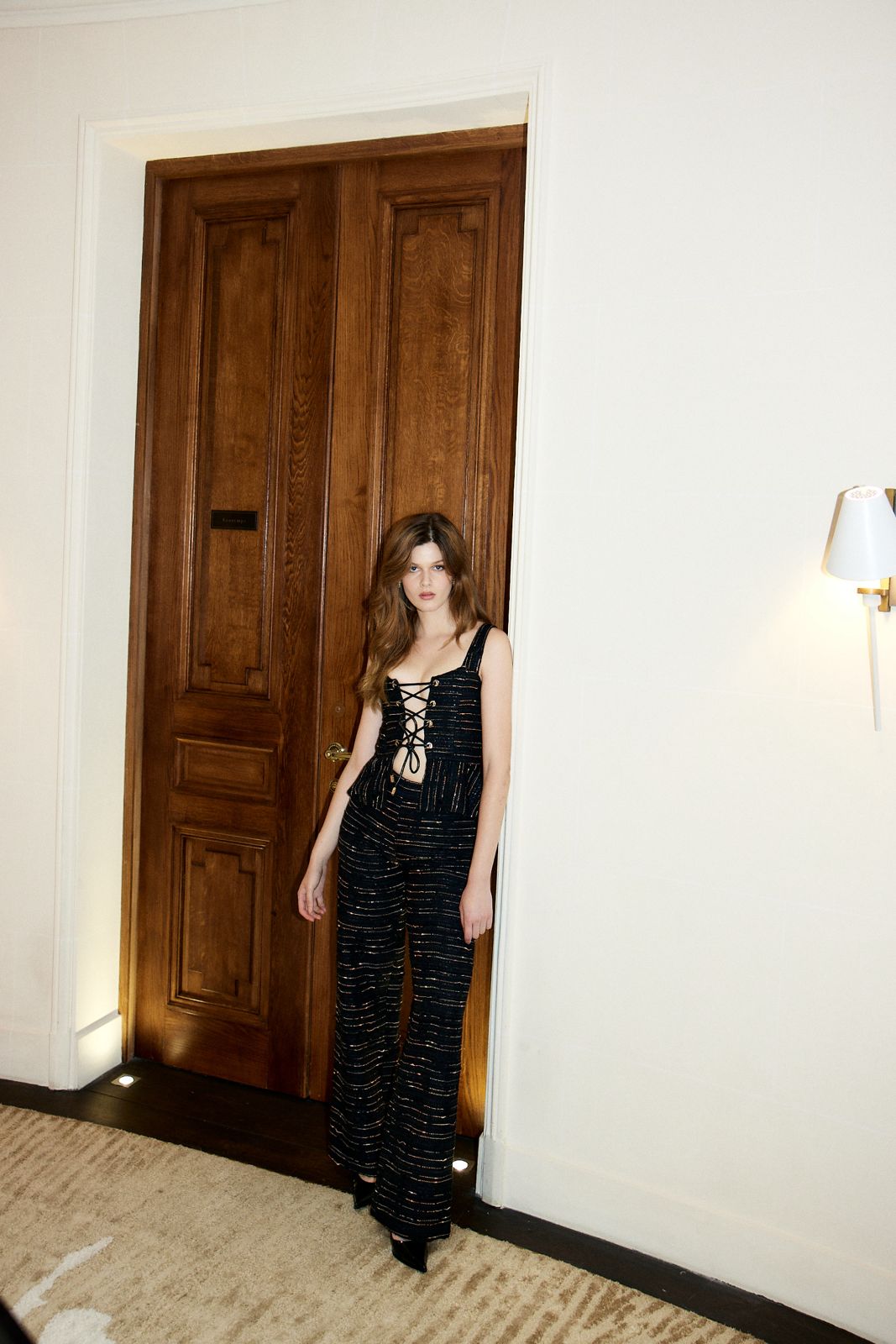 The Ethiquette Margaux corset tweed Ernest taille M