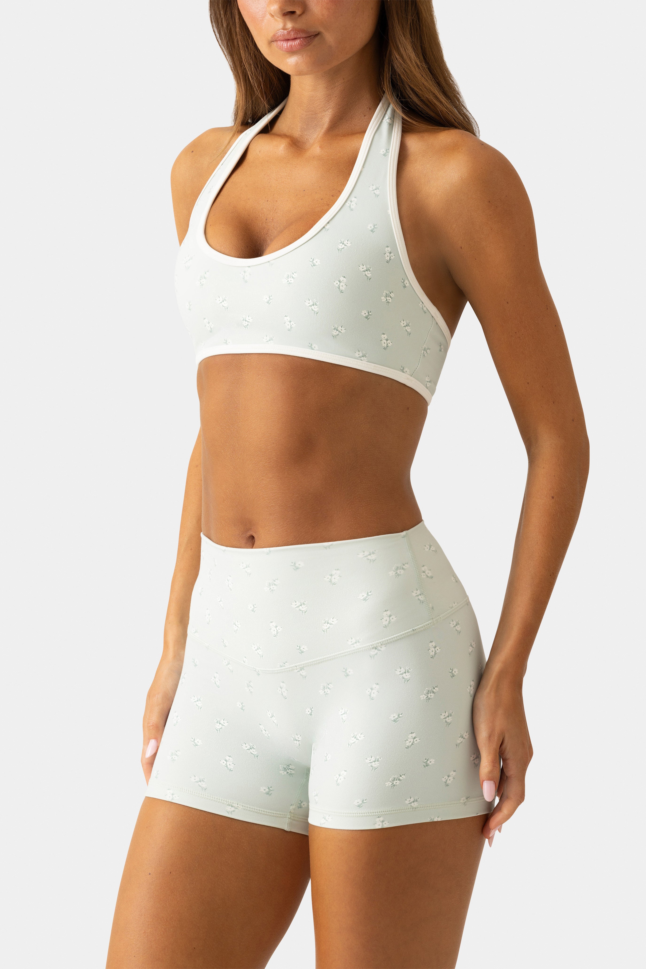 Bo+Tee Short Sport Mini Matcha Meadow Respirant