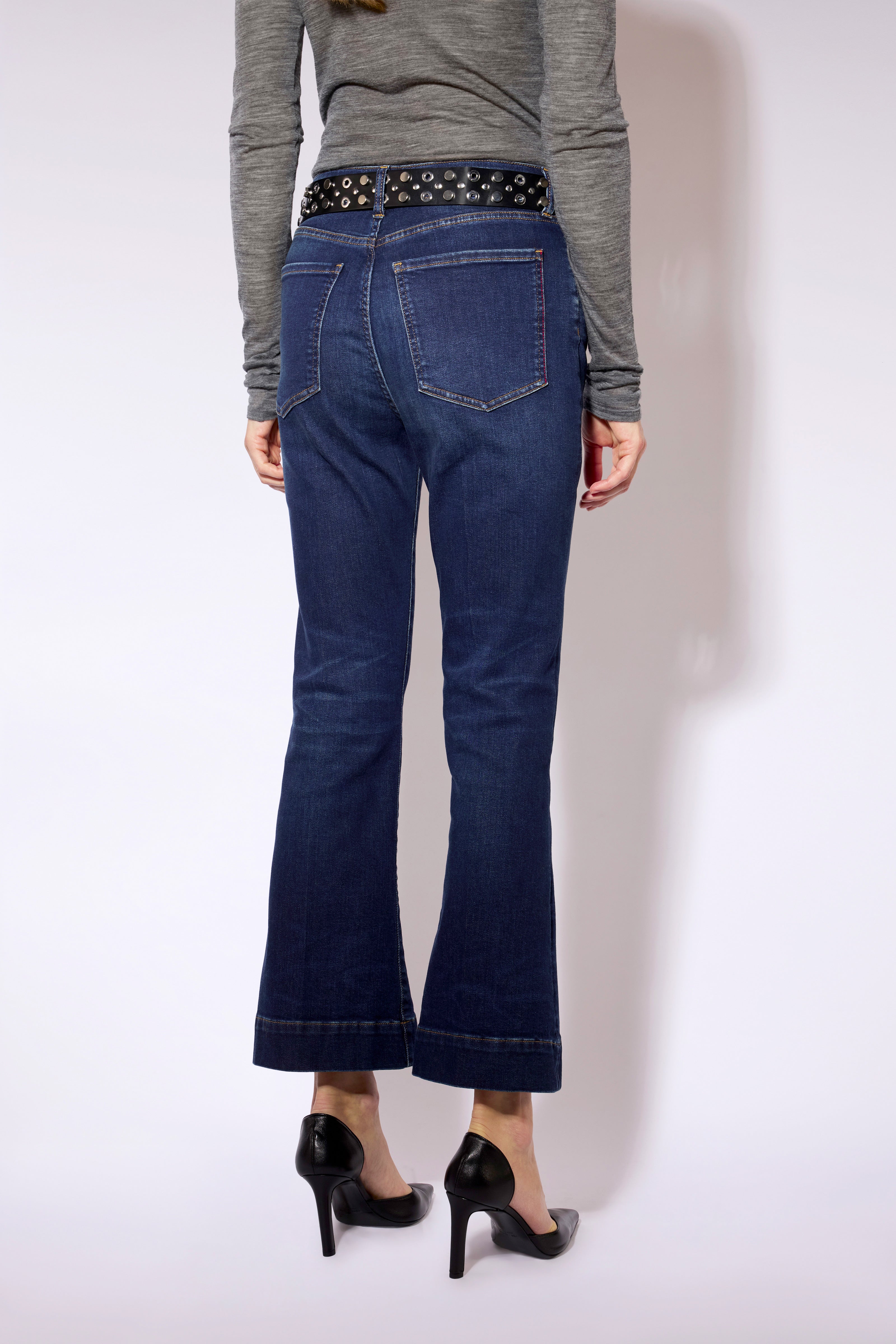Liviana Conti Patrick jean cropped flare denim 28