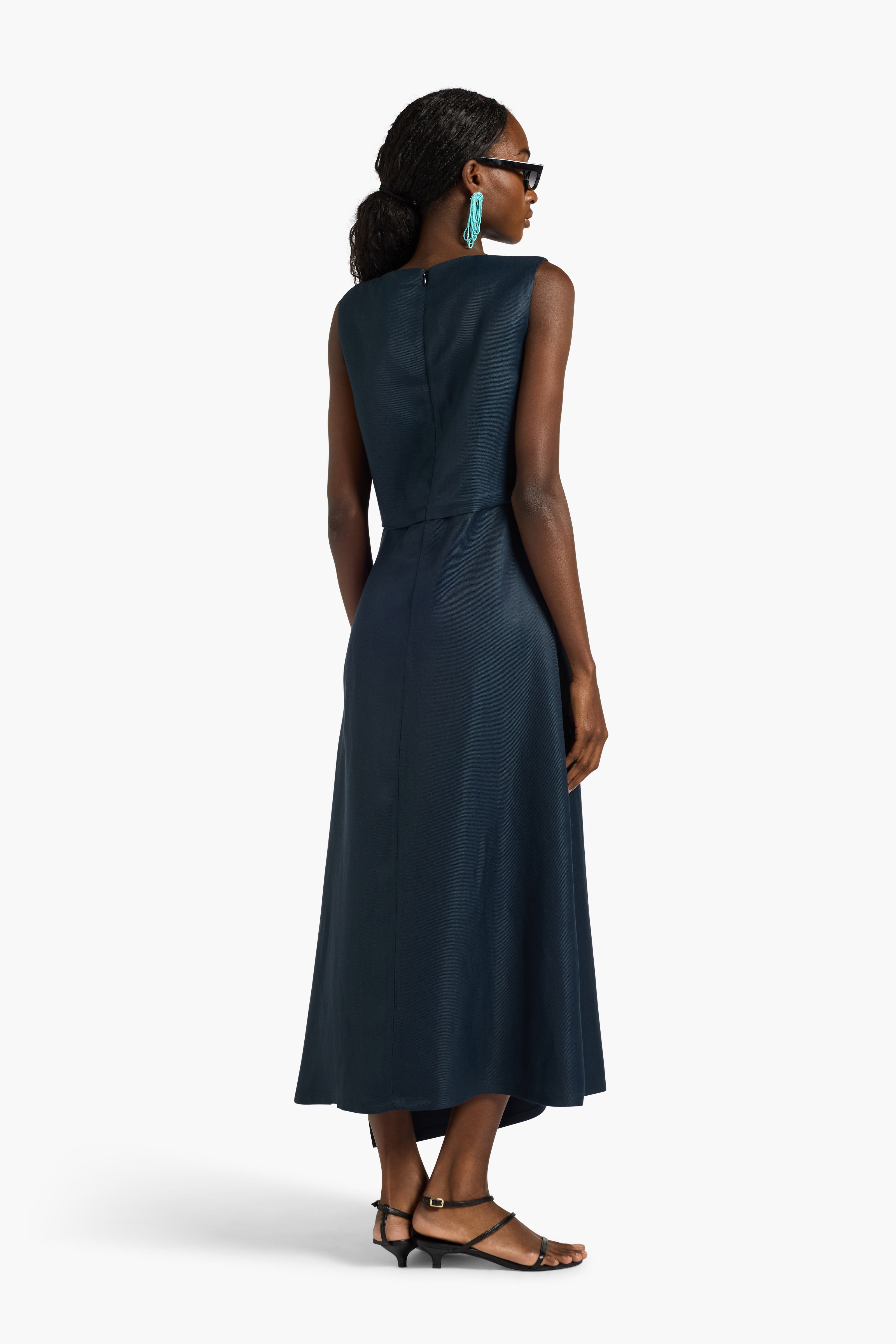 Liviana Conti Lorraine Robe midi bleue 38-48 viscose