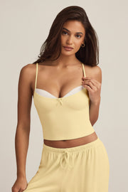 Oh Polly Isalie caraco pyjama jaune pastel modal