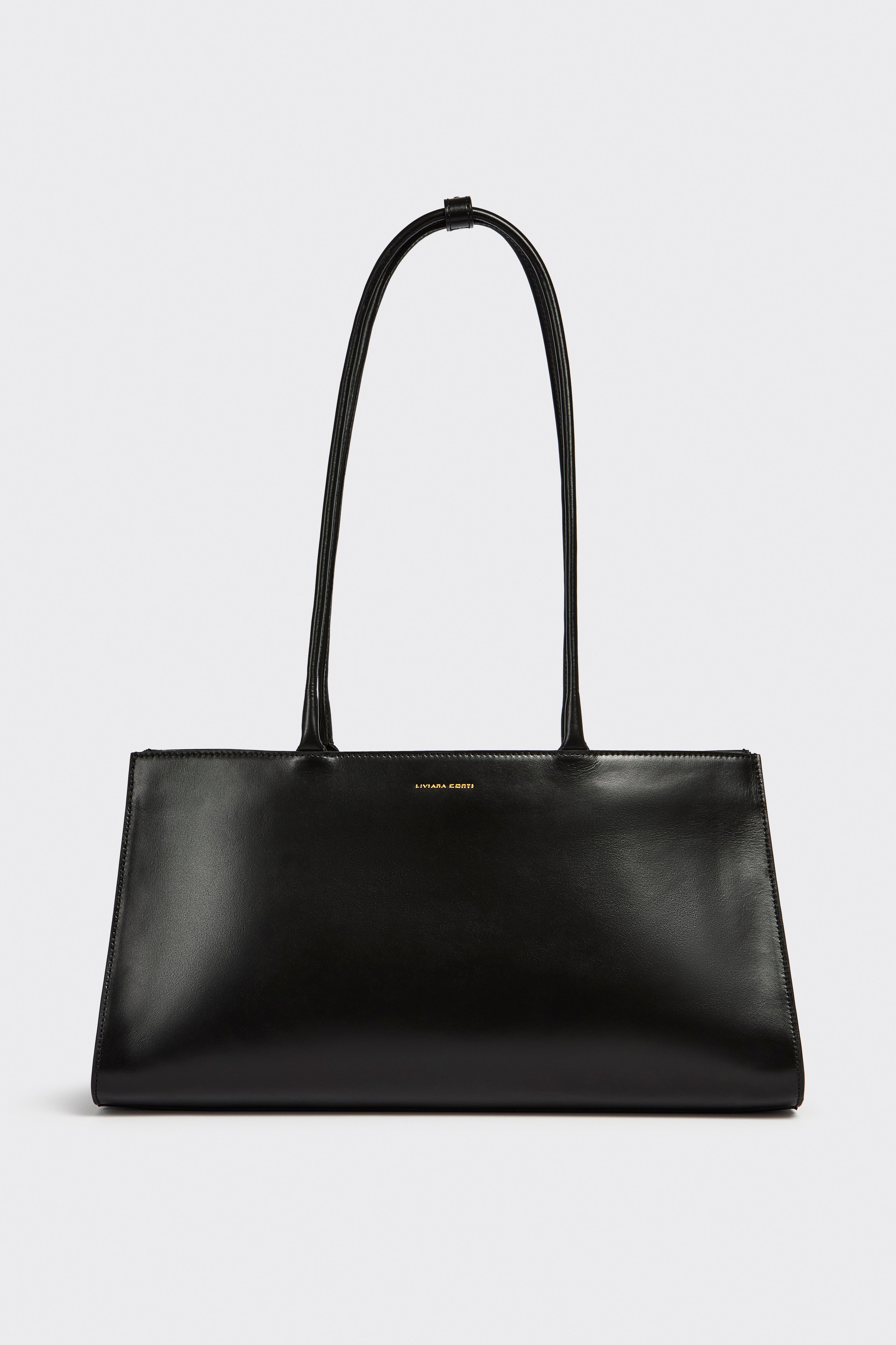Liviana Conti Meredit sac à main maxi cuir noir veau