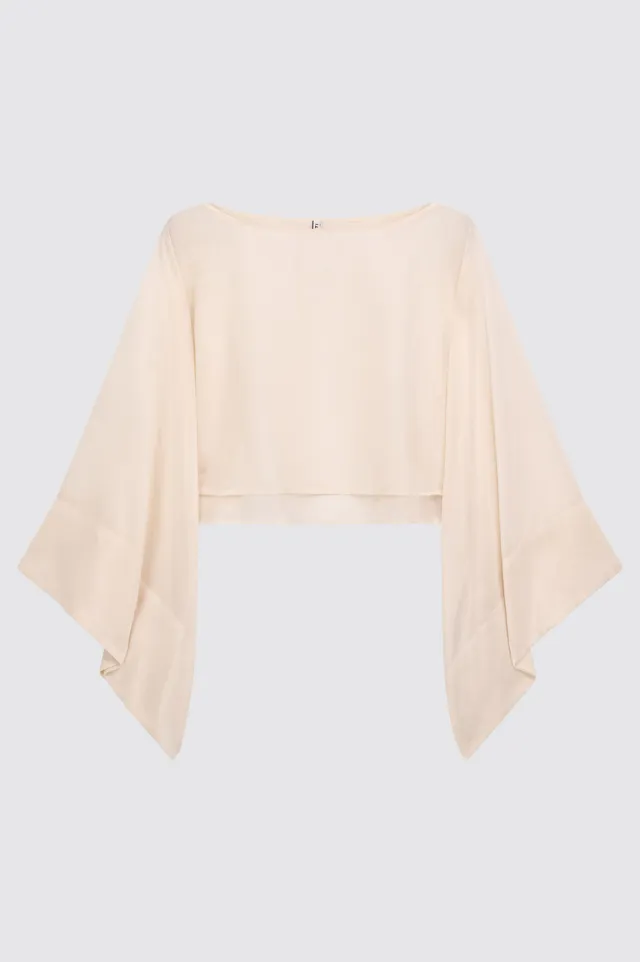 Liviana Conti Abnit poncho pomice coton soie