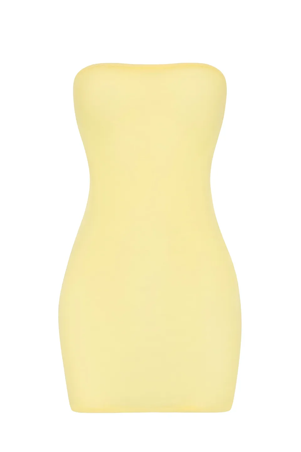 Oh Polly Slip robe mini bustier jaune bretelles amovibles