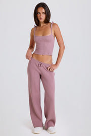 Oh Polly BT2350 Jogging Mauve Large Côtelé Coton