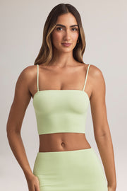 Oh Polly Verna Top Bandeau Lime - Crop Top Modal Vert