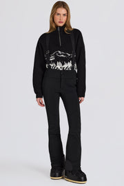 Oh Polly salopette ski taille haute noire matelassée BT2393