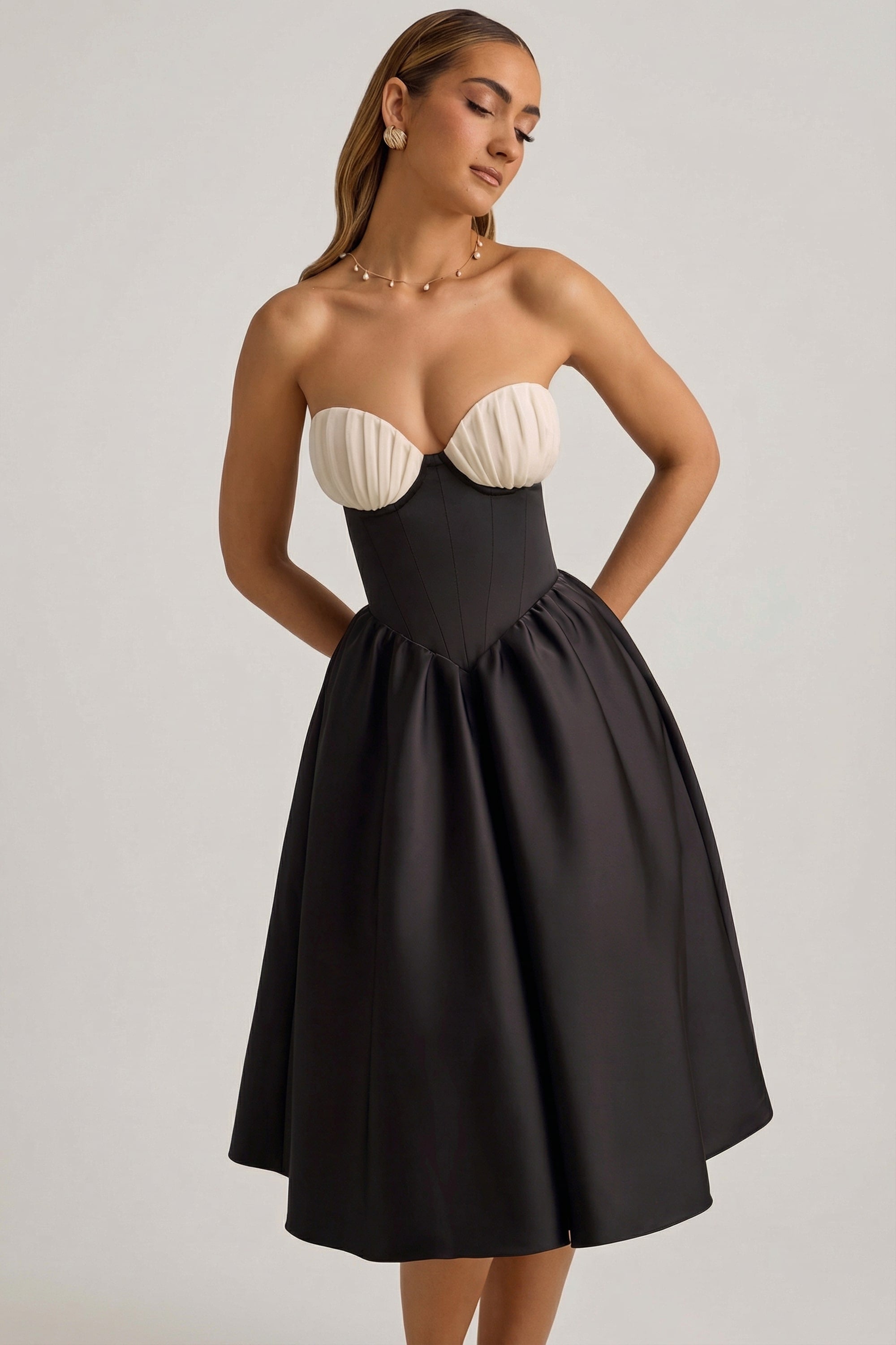 Oh Polly Dresses Gabrielle 12161 Robe Bustier Noir