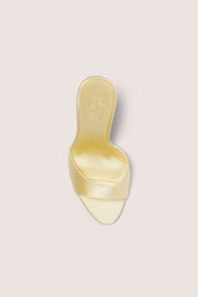 Oh Polly Nila mule satin jaune talon aiguille 11,5 cm