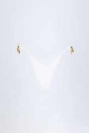 Oh Polly Swim Cebu Bas Bikini White string perles