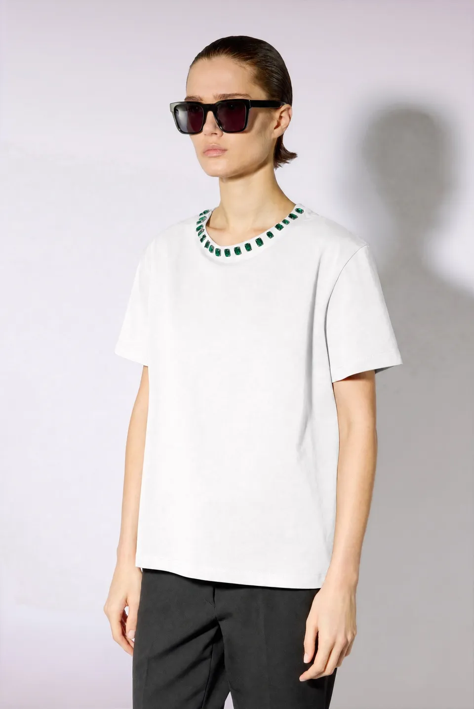 Liviana Conti Cloe t-shirt femme noir rubino coton XS-XL