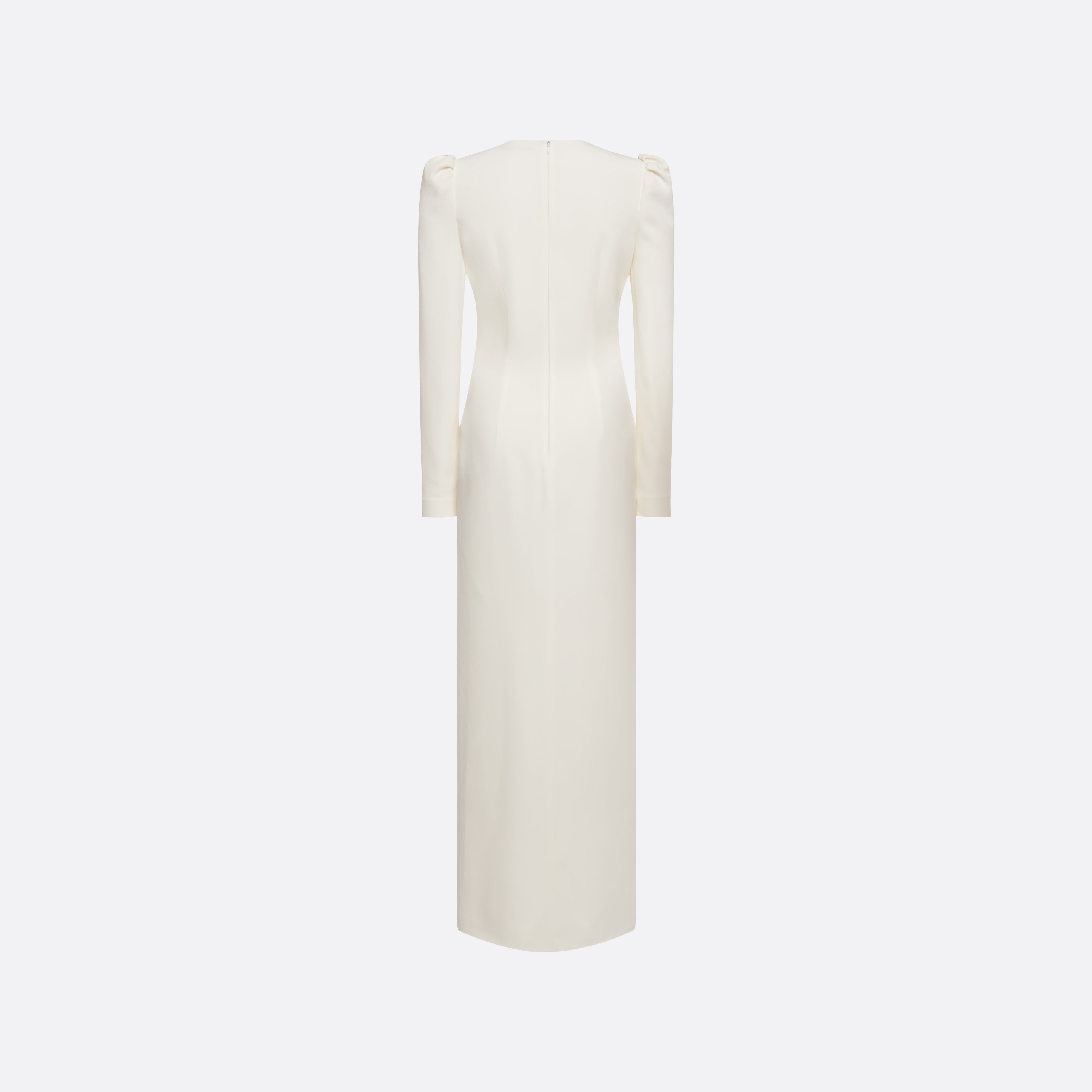 Alessandra Rich Cady Evening Dress Front Split robe blanche 36