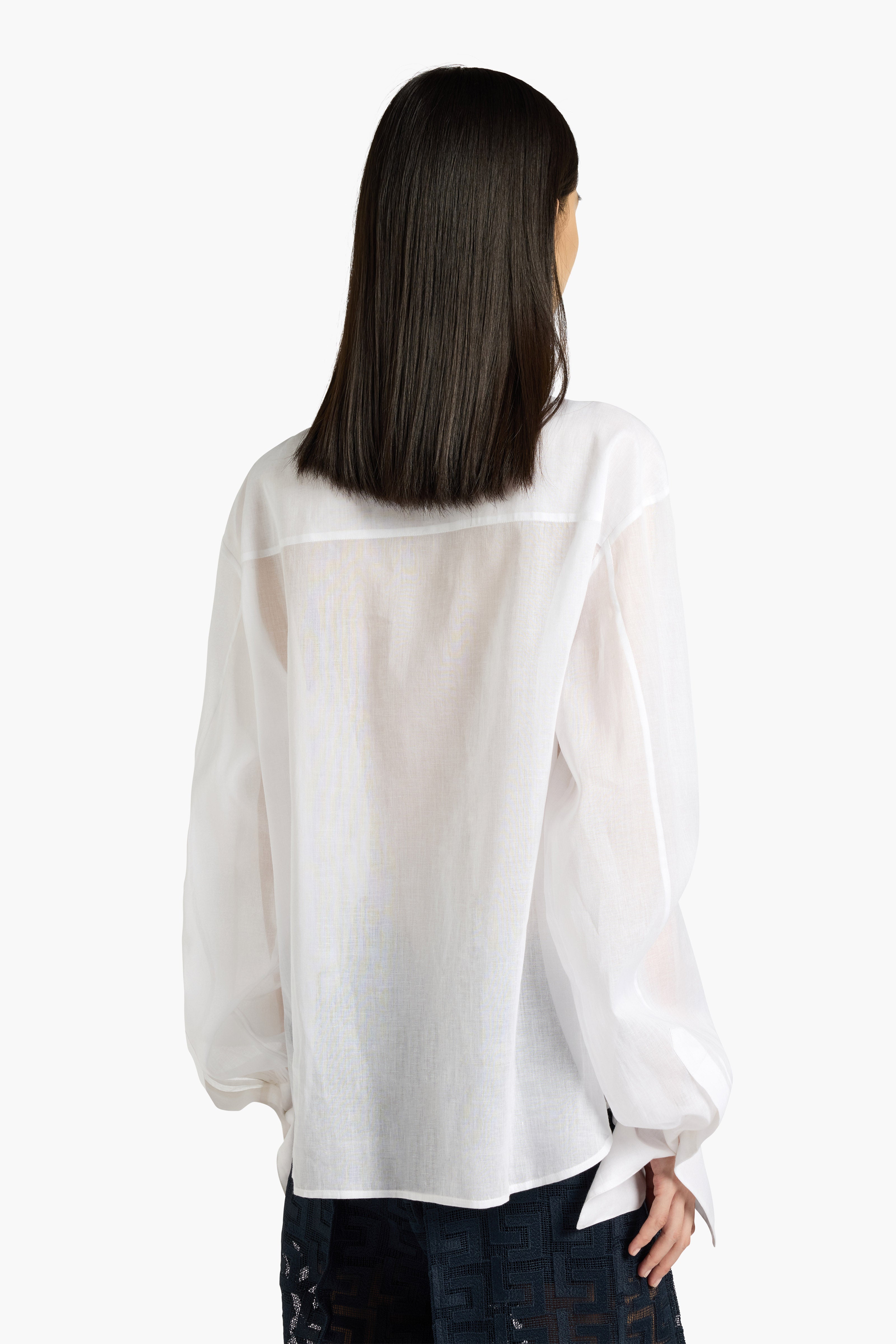 Liviana Conti Celie chemise coton noir volants