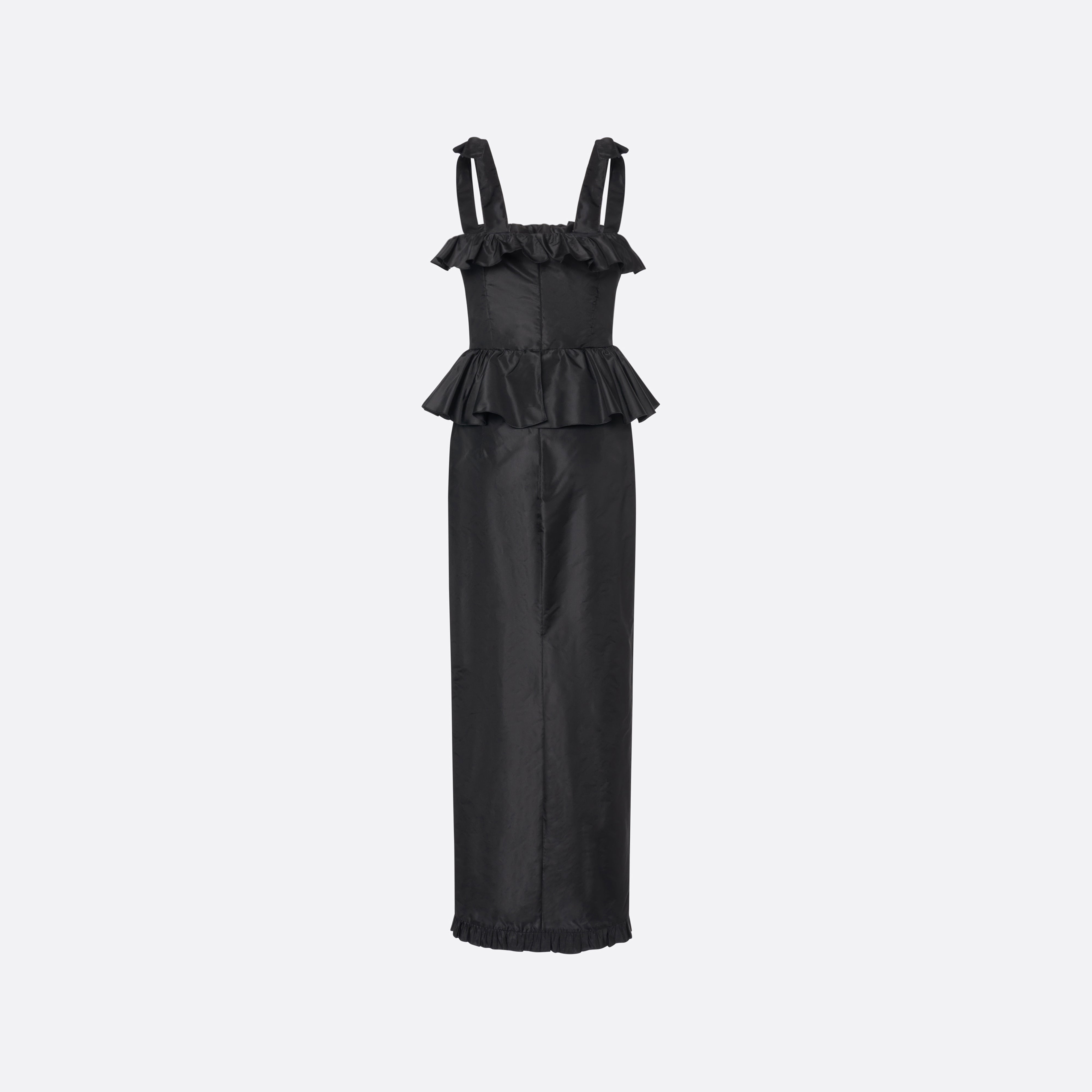 Alessandra Rich Silk Taffeta Midi Dress robe noire 36-46