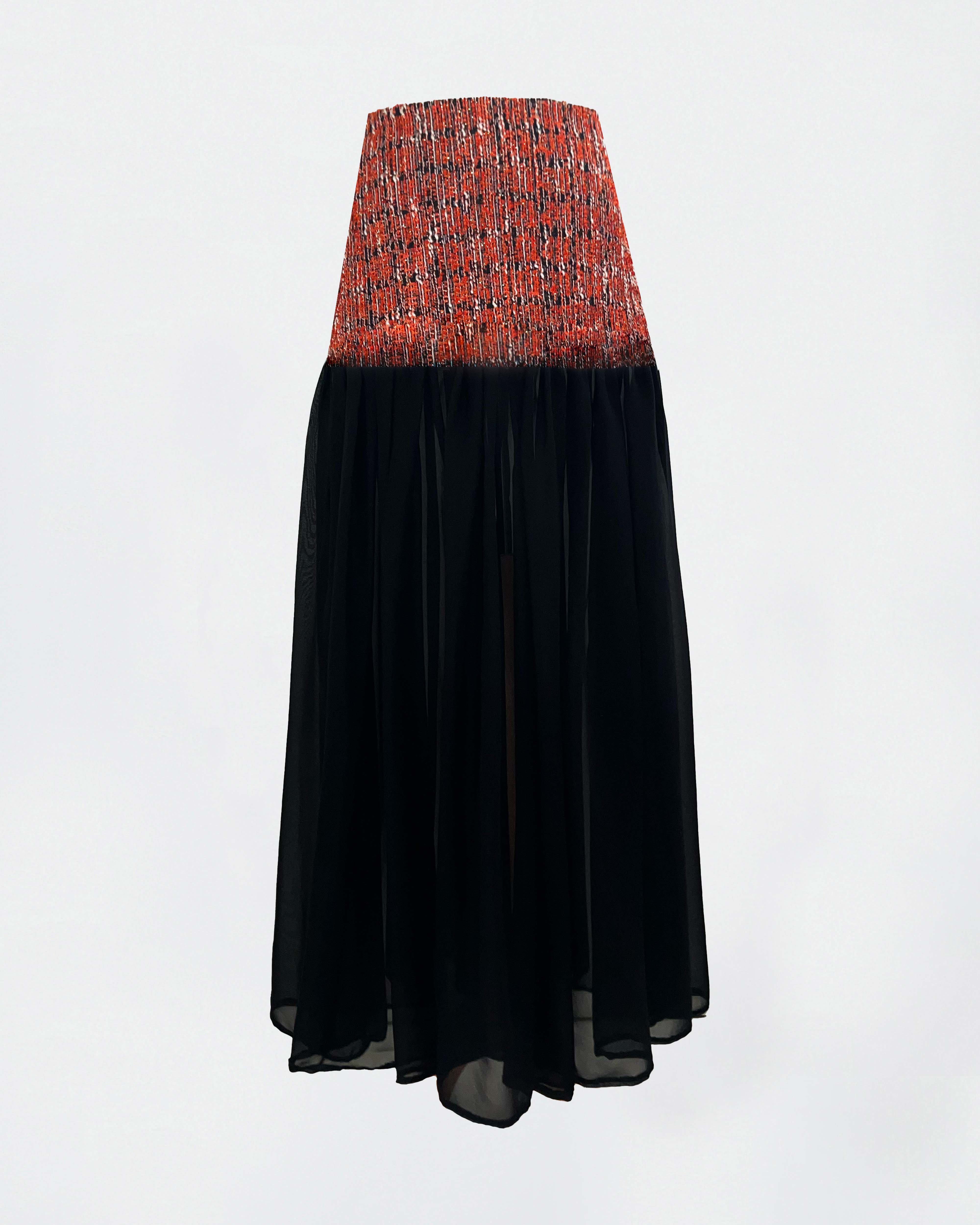 The Ethiquette Raphaelle jupe tweed bohème taille S