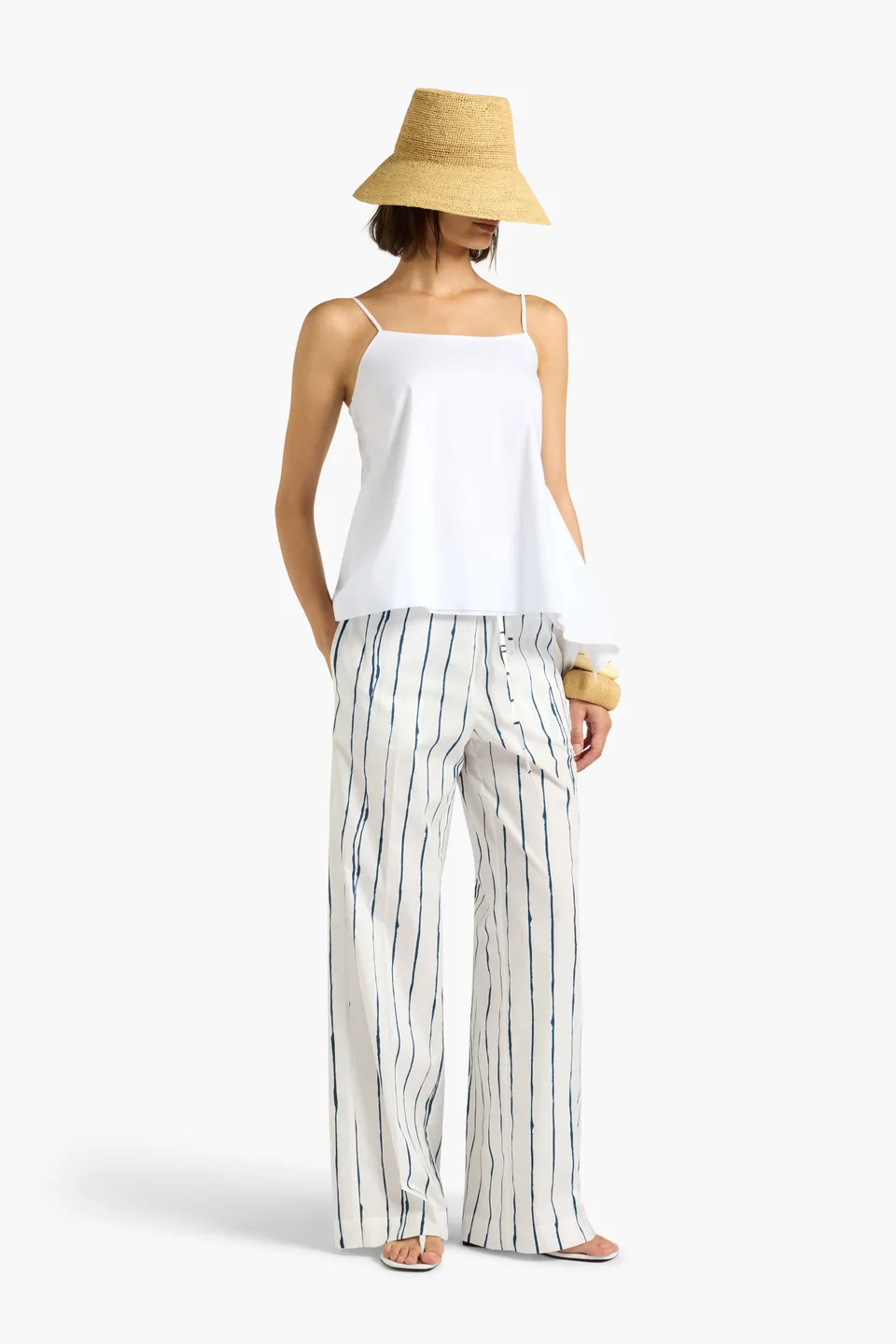 Liviana Conti Jasmin pantalon palazzo rayé