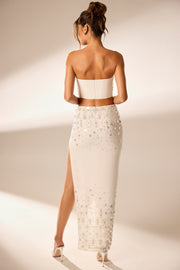 Oh Polly Merope 6799 jupe maxi ivoire perles