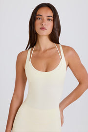 Oh Polly Body Croisé Crème Jersey Dos Nu String