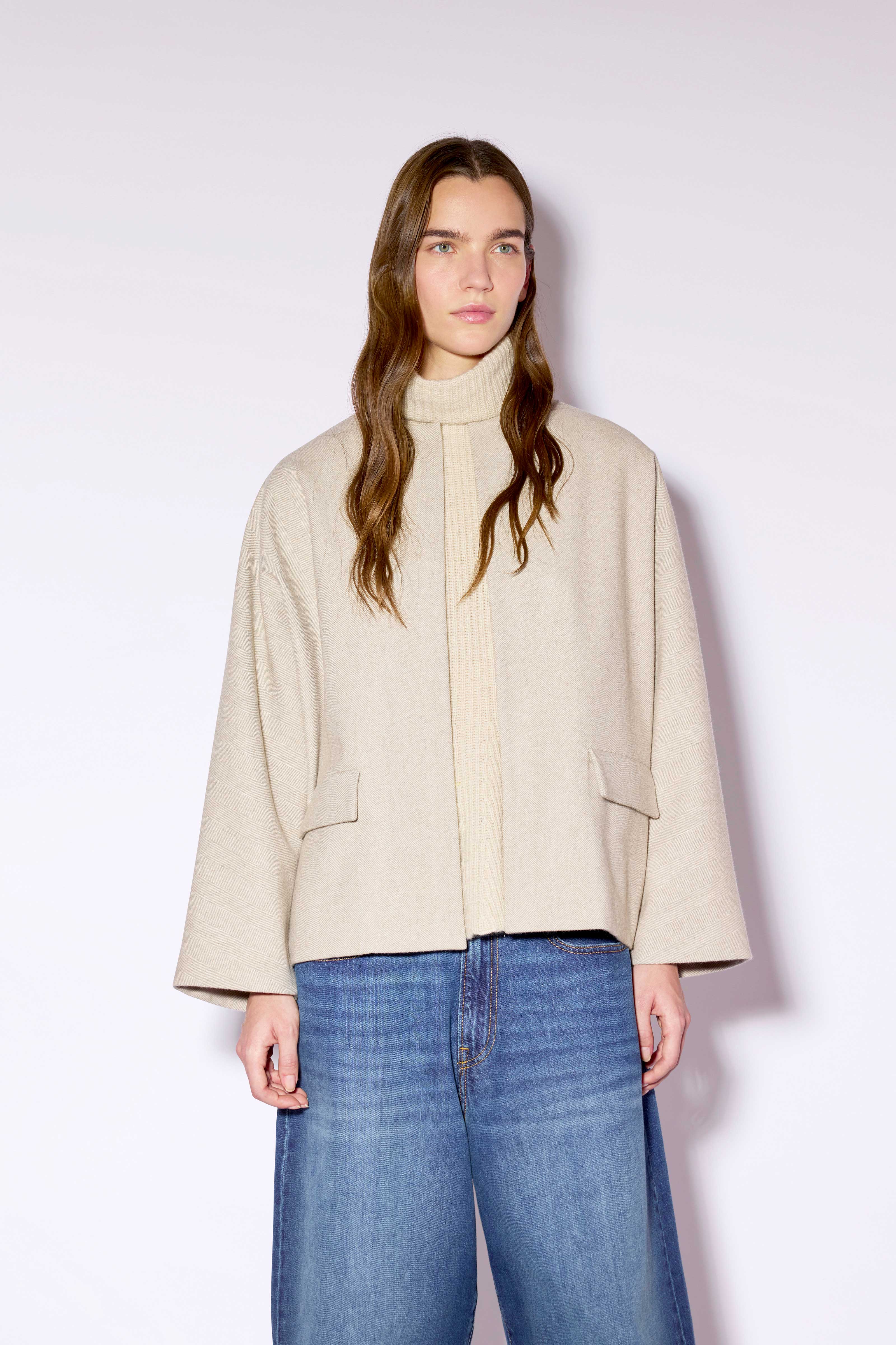 Liviana Conti Grant veste drap cachemire Beige 42