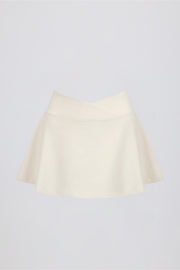 Oh Polly Bo+Tee Soft Active Mini Jupe-Short Vanille