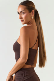 Oh Polly Andi 10741 top marron une épaule modal