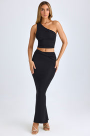 Oh Polly Lena jupe maxi noire modal fendue
