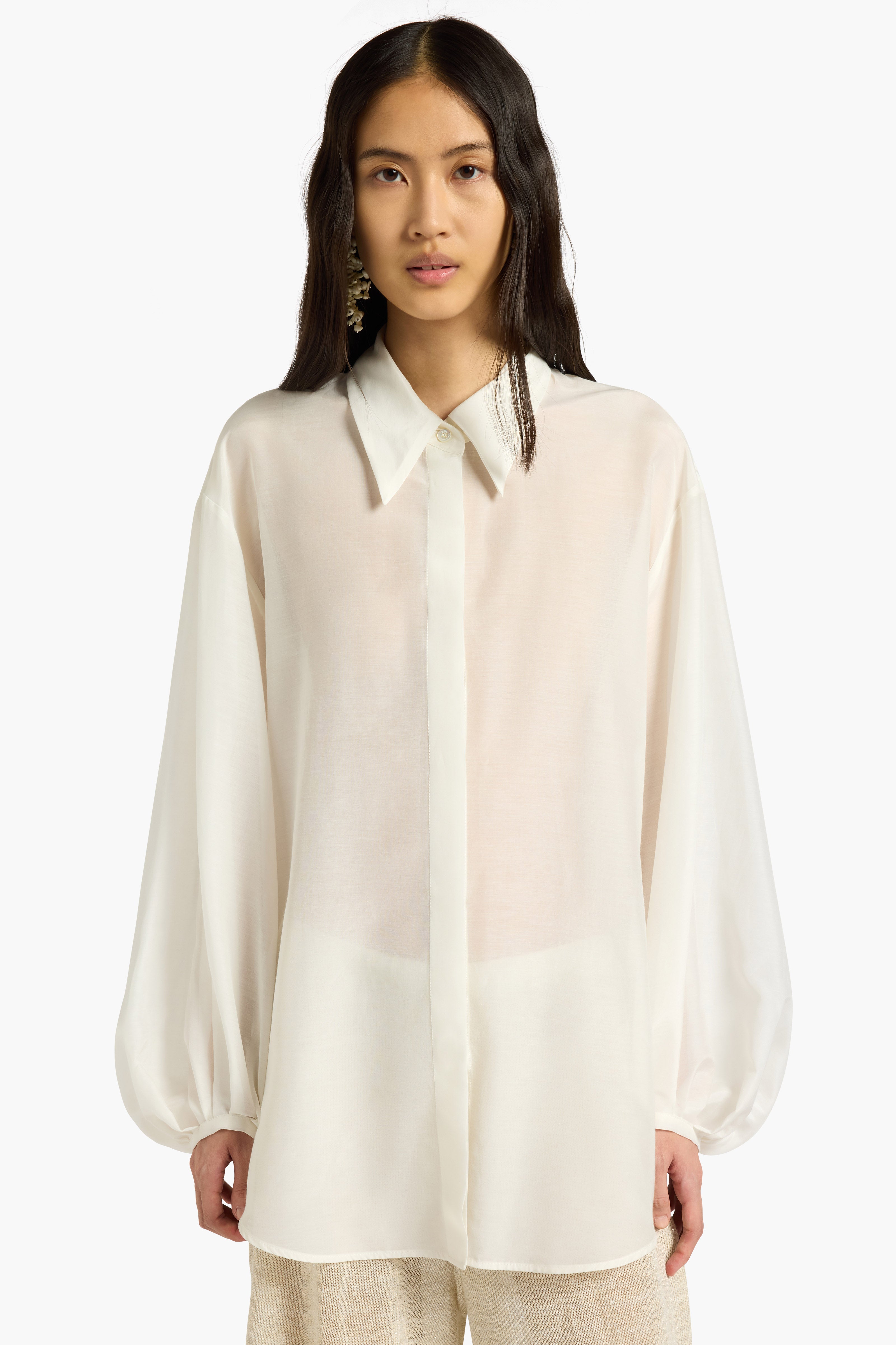 Liviana Conti Desdemone blouse Eucalipto 40 coton
