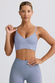Oh Polly Define Luxe BT1134 Brassière Sport Bleu Gris