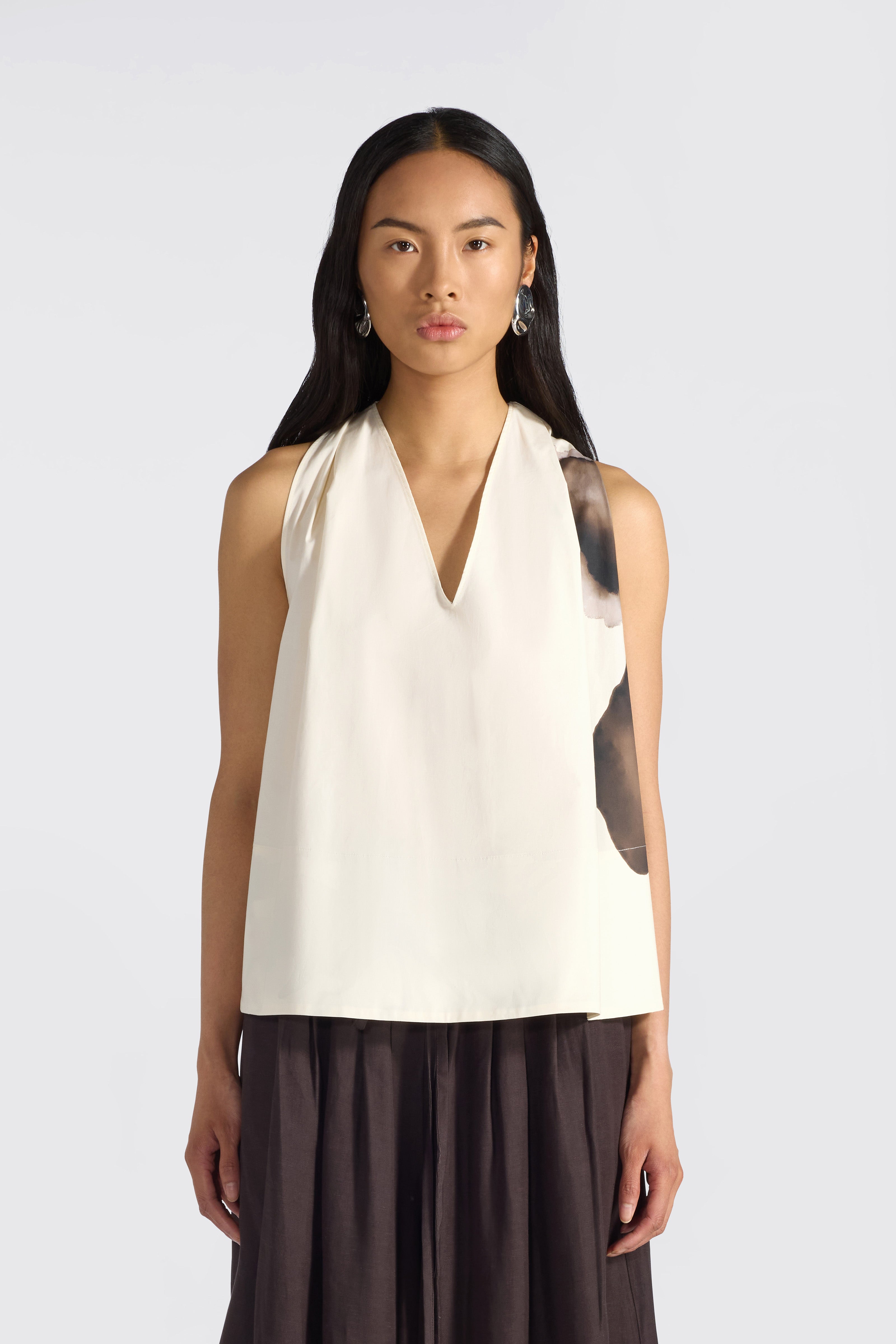 Liviana Conti Dakota blouse coton fleurie col V