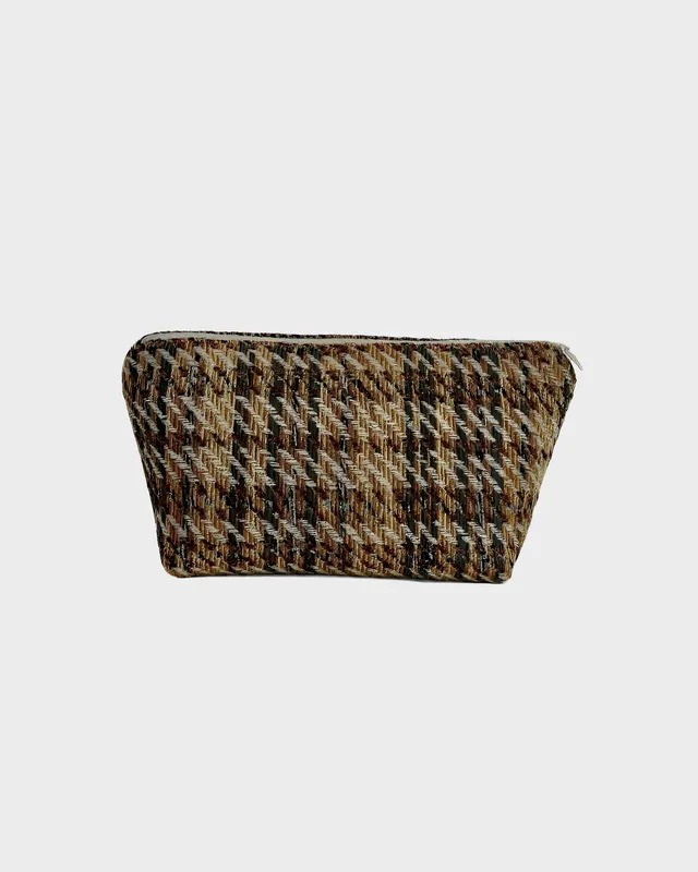 The Ethiquette Villeroy trousse maquillage tweed 25x15