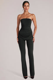 Oh Polly Trousers pantalon noir mi-taille micro-flare