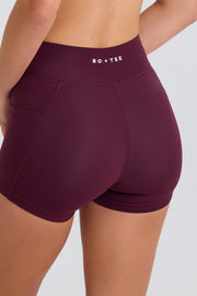 Oh Polly Bo+Tee BT0737 mini short sport bordeaux poches